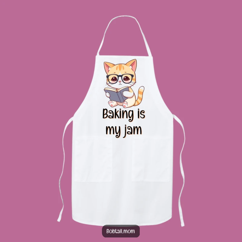 Funny Bobtail Cat Chef Apron: Cook Up a Storm with a Literary Feline