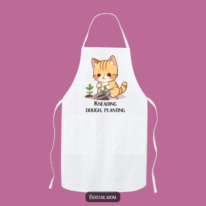 Funny Gardening Cat Bobtail Apron - Practical Funny Gift for Cooks