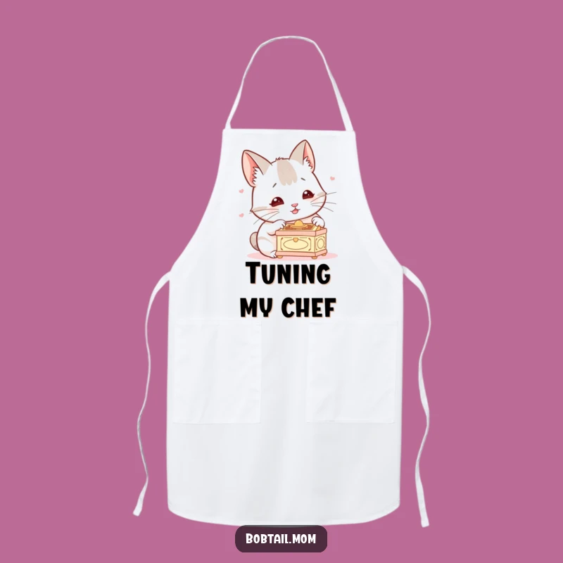 Funny Bobtail Music Box Apron: Stylish Kitchen Accessory, Perfect Funny Gift for Bakers