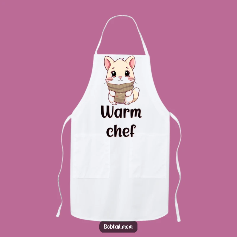 Funny Bobtail Cozy Scarf Apron: Stylish Kitchen Accessory, Perfect Funny Gift for Bakers