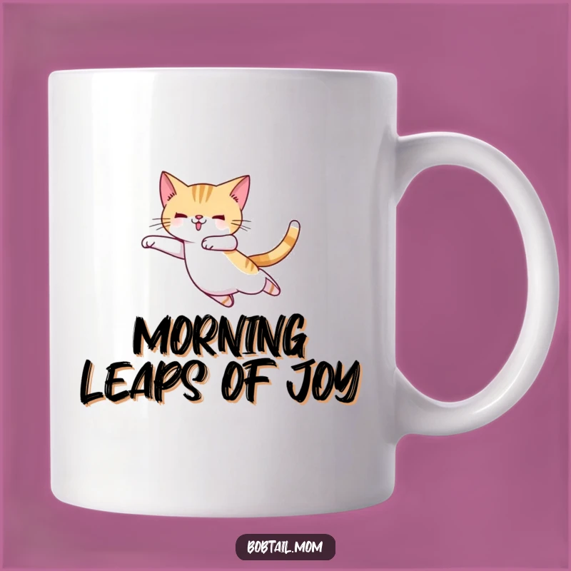 Funny Bobtail Cat Ballerina Mug - Graceful & Hilarious Dancer Gift