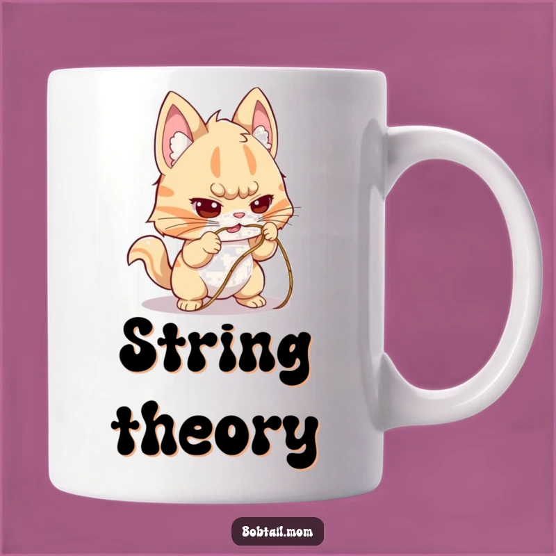 Funny Bobtail String Mug: Determined Dog Gift, Perfect for Problem-Solving Coffee