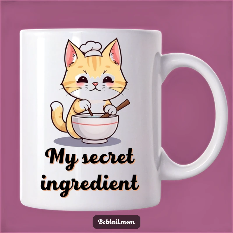Funny Bobtail Cat Chef Mug: A Hilarious Culinary Cat Gift for Foodies