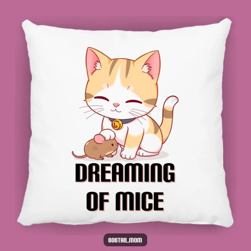 Soft Funny Bobtail Cat Mouse Pillow: Cuddle Up with Playful Comfort