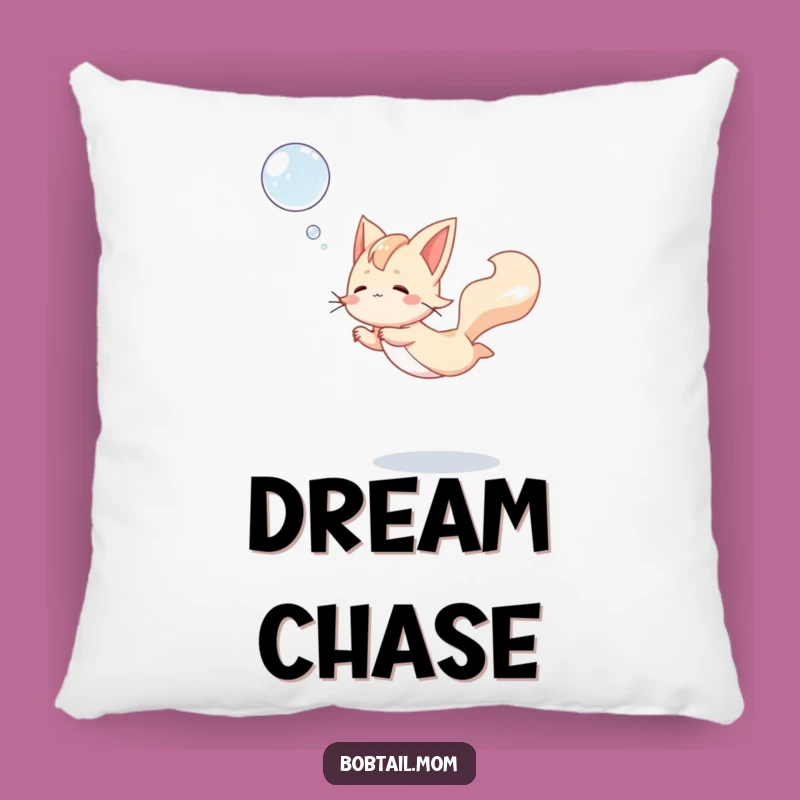 Funny Bobtail Bubble Throw Pillow: Comfy Playful Dog Accent Pillow, Ideal Funny Gift
