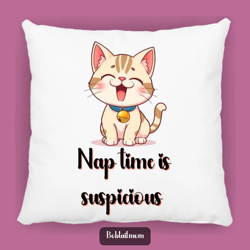 Funny Bobtail Cat Pillow: Cozy Comfort with a Hint of Mischief