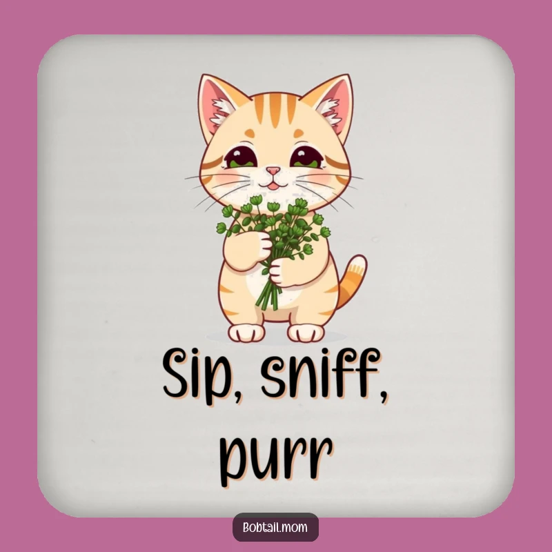 Funny Catnip Bobtail Cat Coaster: Protect Surfaces with Feline Joy