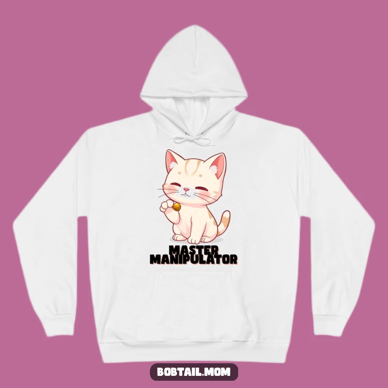 Funny Bobtail Cat Hoodie: Dainty Paw Bell Tapper, Cozy & Playful Gift