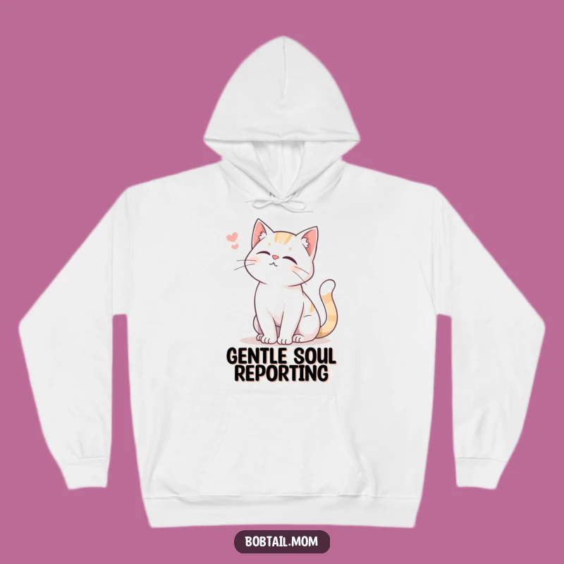 Funny Bobtail Cat Hoodie: Gentle Swish, Soft Meow, Cozy & Sweet Gift
