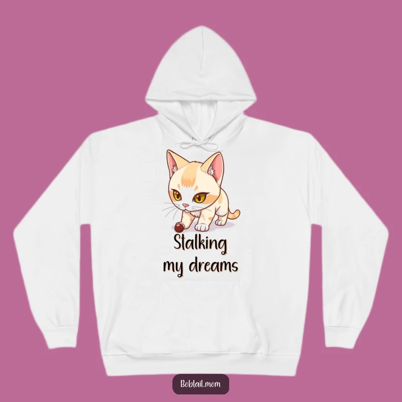 Funny Bobtail Cat Hoodie: Determined Cat Hunter, Cozy & Cool Gift