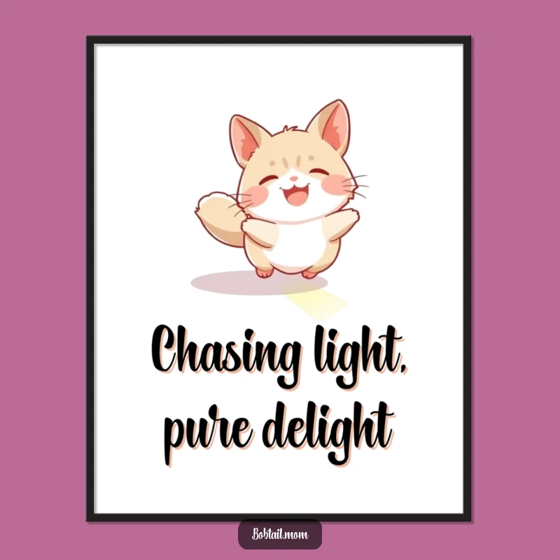 Joyful Bobtail Sunbeam Chase Free Printable Wall Art, Happy Downloadable Decor!
