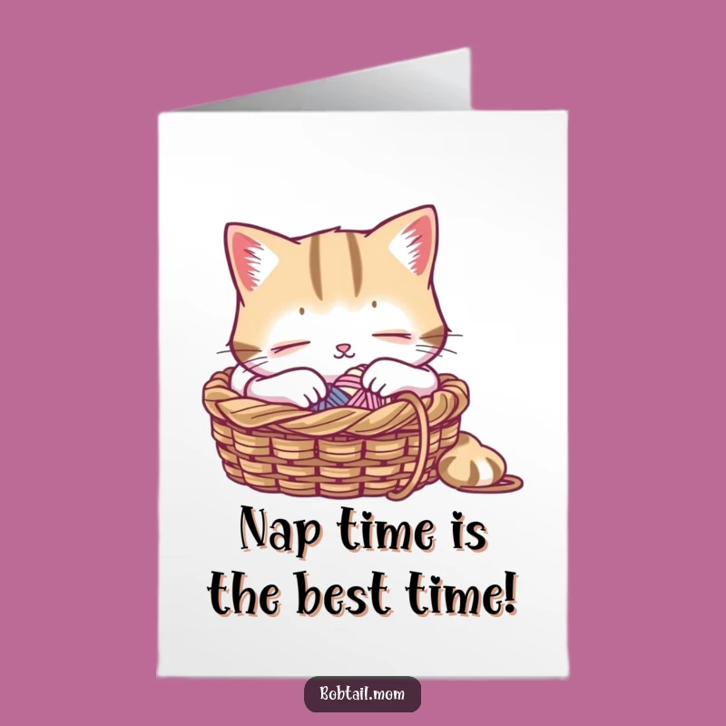 Purrfect Birthday! Free Printable Card: Napping Cat, Cozy Downloadable Wishes!