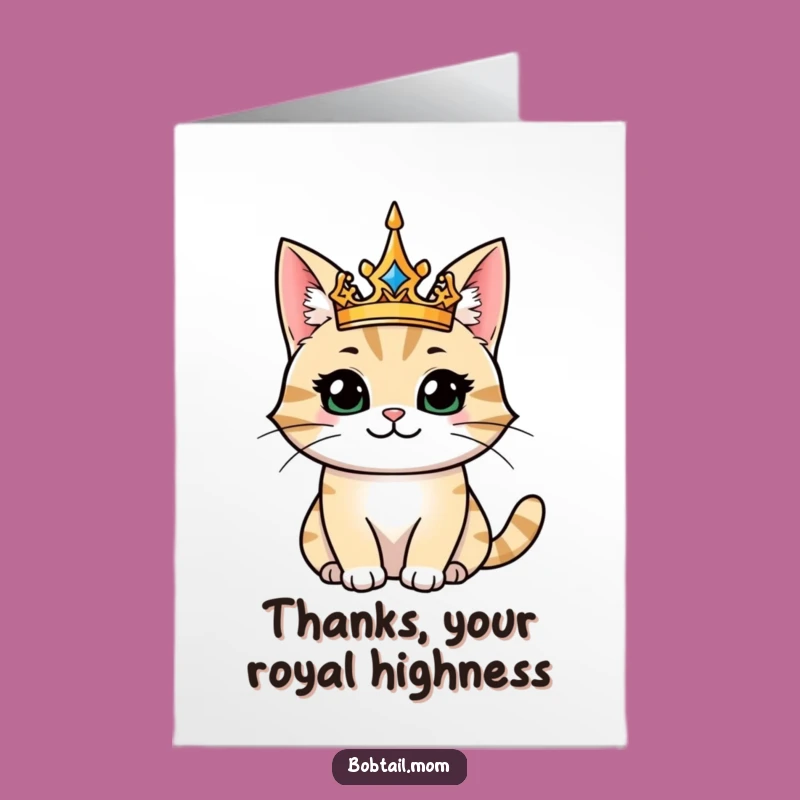 Royal Thank You Cat Card: Free Printable Majestic Gratitude!