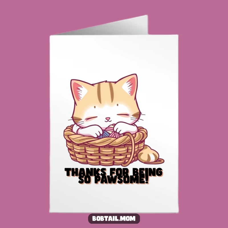 Thanks a Purr! Free Printable Card: Napping Cat, Cozy Downloadable Gratitude!