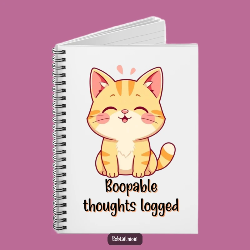 Funny Bobtail Cat Notebook: Jot Down Thoughts with a Head Boop Design Gift