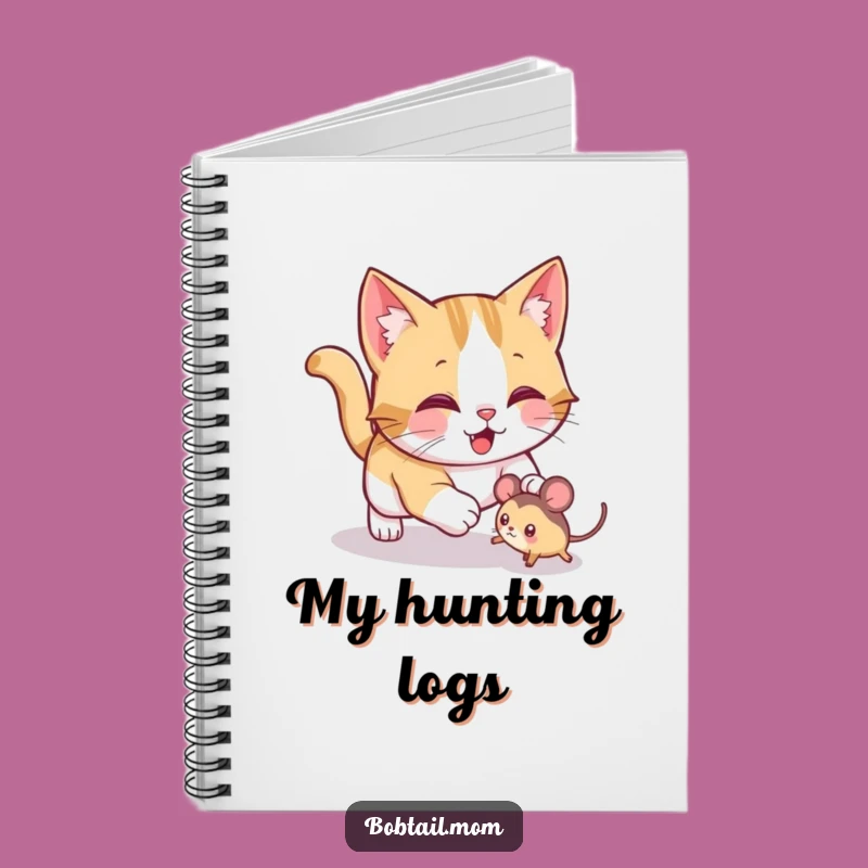 Funny Bobtail Cat Pounce Notebook: Jot Down Playful Ideas with Hunter Design Gift