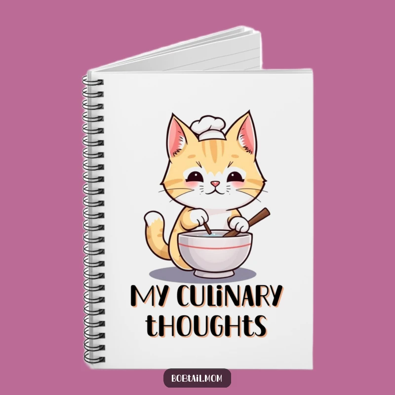 Funny Bobtail Cat Chef Notebook: Jot Down Ideas with Culinary Cat Inspiration