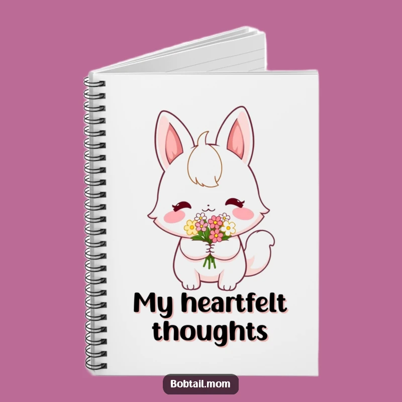 Funny Shy Bobtail Flower Notebook: Capture Sweet Thoughts, a Hilarious Gift