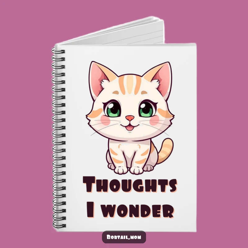 Funny Bobtail Cat Notebook: Curious Happy Character Journal, Cat Gift