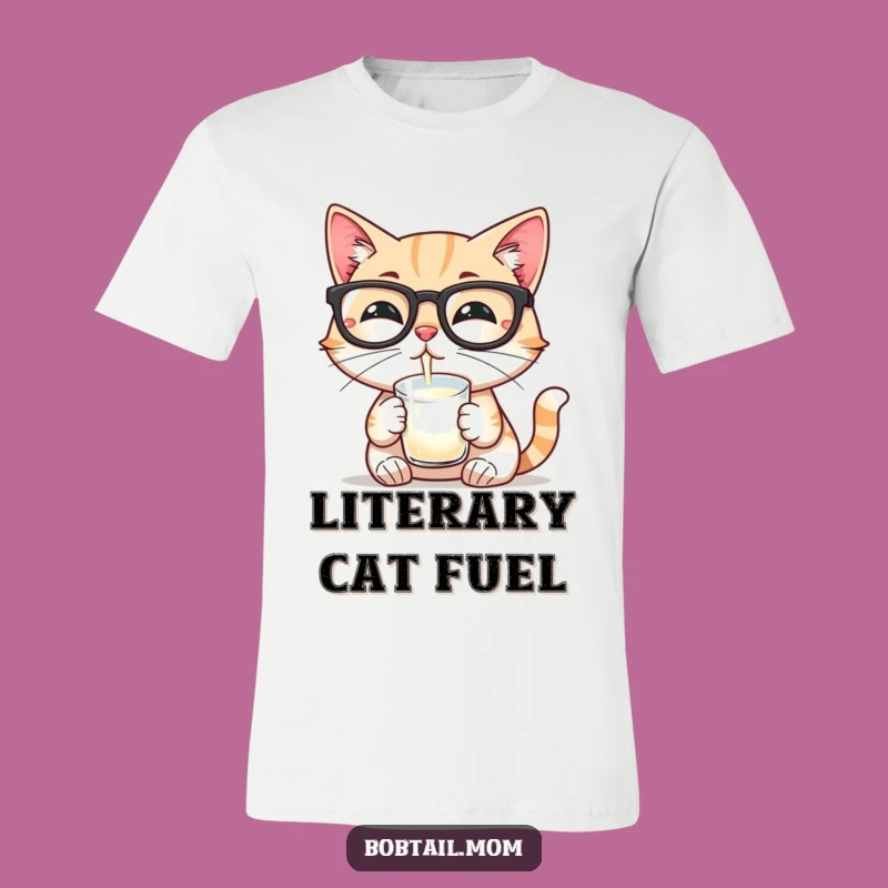Funny Bobtail Cat Glasses T-Shirt: Smart Style and Cat Humor