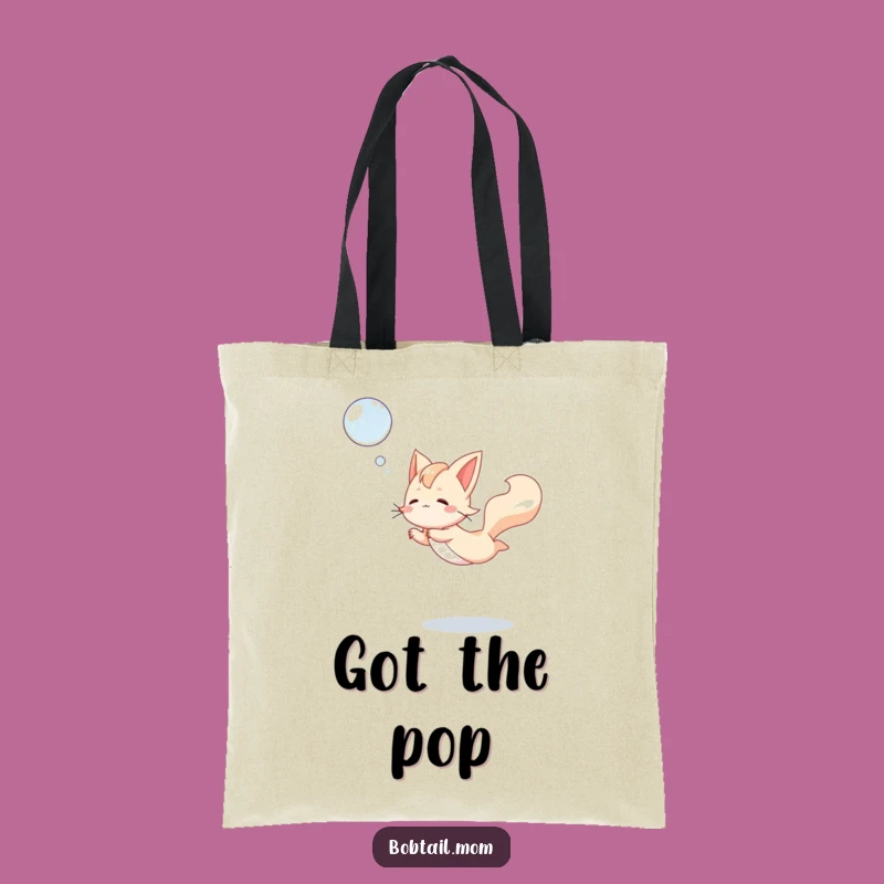 Funny Bobtail Bubble Tote Bag: Durable Playful Dog Accessory, Great Funny Gift Idea