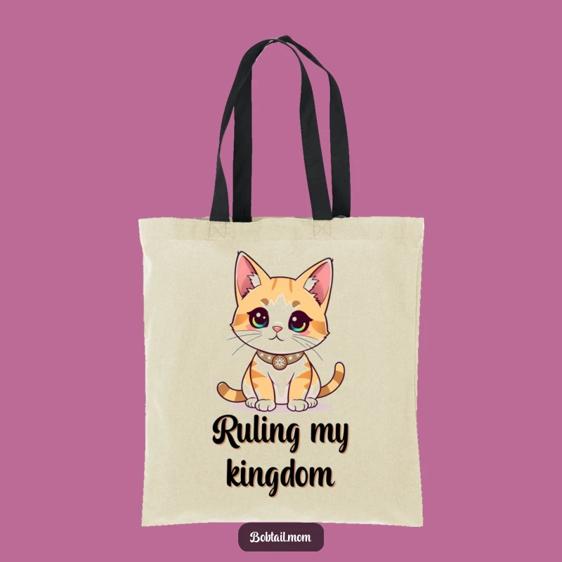 Funny Bobtail Cat Sparkly Tote Bag - Glamorous & Hilarious Accessory