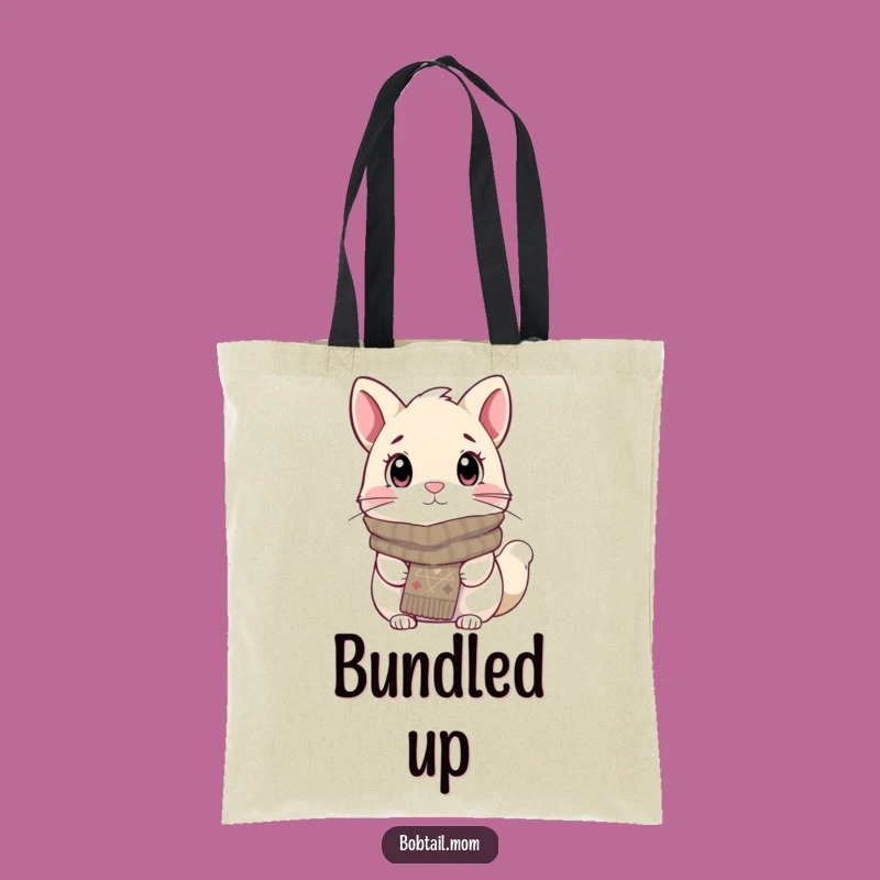 Funny Bobtail Cozy Scarf Tote Bag: Durable Dog Accessory, Great Funny Gift Idea
