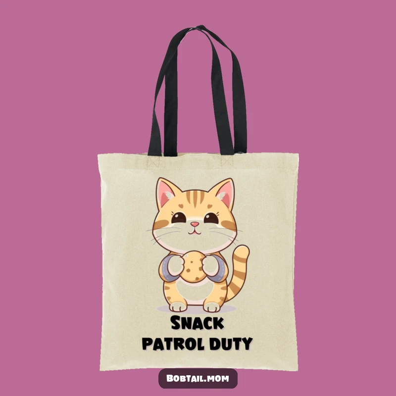 Funny Bobtail Cat Baker Tote Bag - Cookie Carrying & Hilarious Style